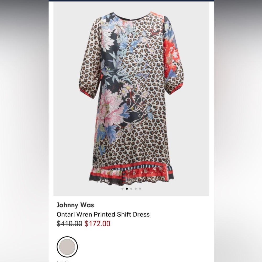 Johnny Was silk dress